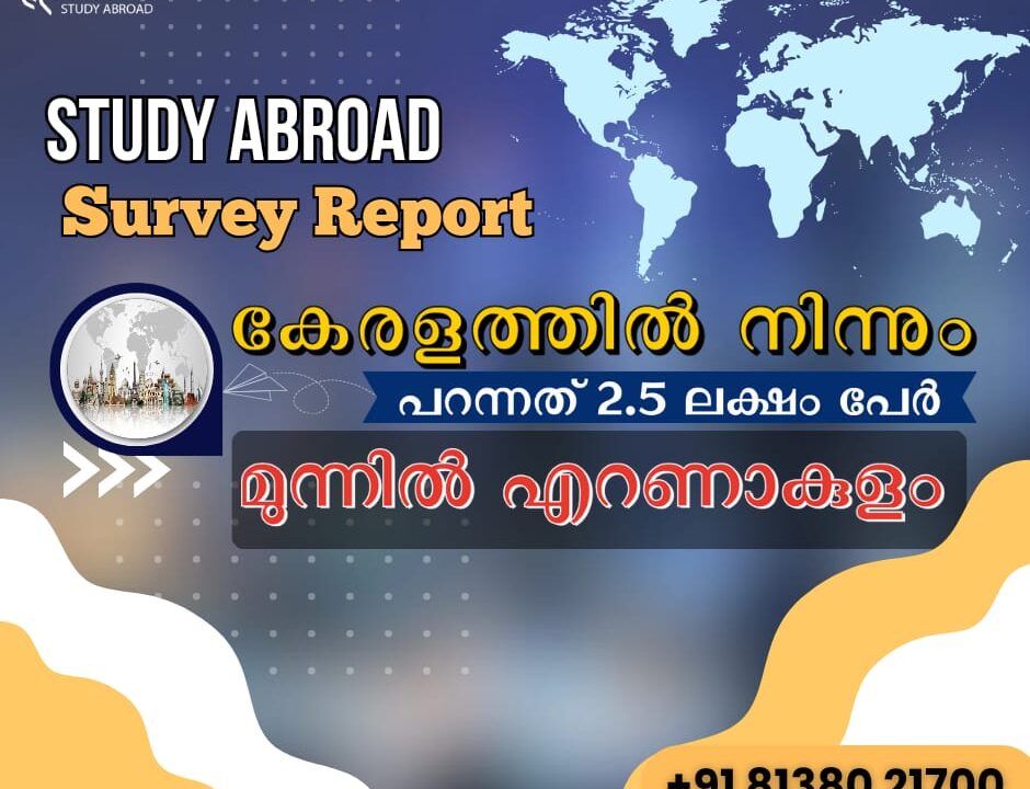 Study abroad survey report- 2.5 lakh people flew from Kerala